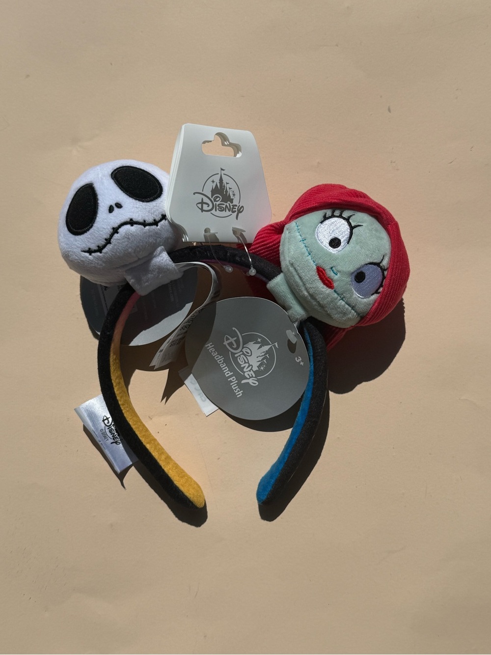 Disney Nightmare Before Christmas Jack & Sally Plush Headband